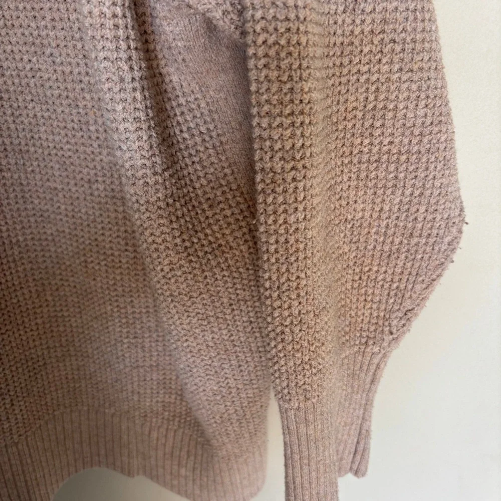 Aerie Cozy Thermal Waffle Knit Lounge Set sweater & wide leg pants L/XL short - Picture 6 of 10
